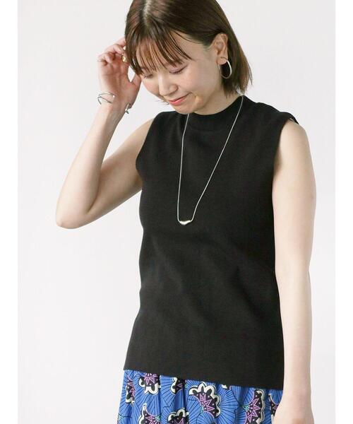 Lugnoncure（ルノンキュール）の「【接触冷感】ノースリーブトップス（ニット/セーター・レディース・グリーン/オフホワイト/ブラック・F）」の2枚目の写真