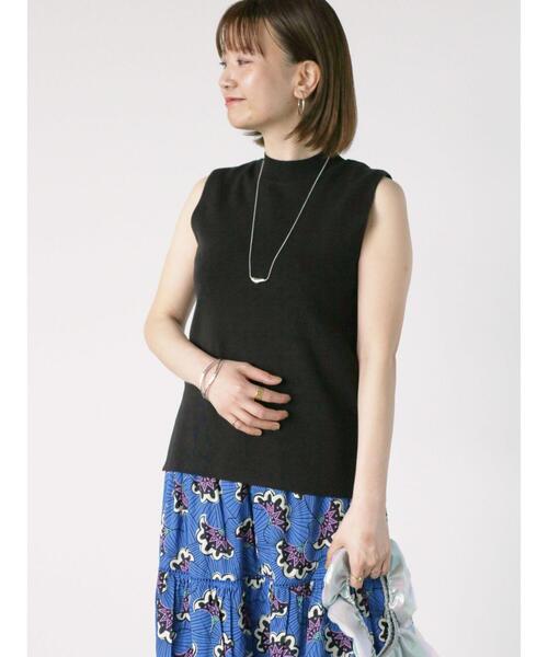 Lugnoncure（ルノンキュール）の「【接触冷感】ノースリーブトップス（ニット/セーター・レディース・グリーン/オフホワイト/ブラック・F）」の12枚目の写真