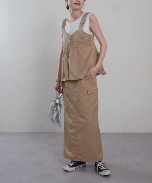 CIAOPANIC TYPY(チャオパニックティピー)の「ナイロンペプラムベスト(ベスト・レディース・ブラック/ベージュ/カーキ・ONE SIZE)」の15枚目の写真