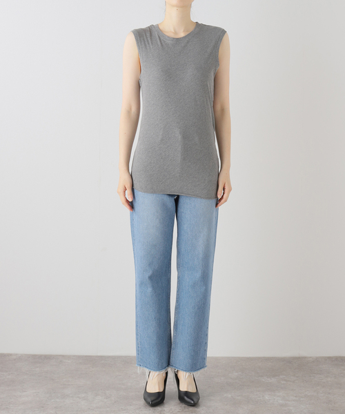 plage(プラージュ)の「Cotton Sheer Twist タンク(タンクトップ・レディース・ホワイト/チャコールグレー/ブラウン/オレンジ・FREE)」の9枚目の写真