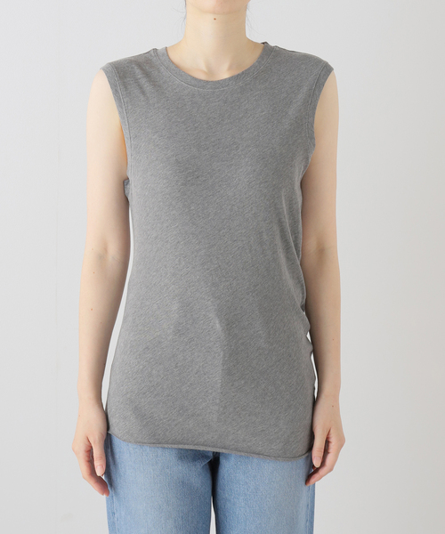 plage(プラージュ)の「Cotton Sheer Twist タンク(タンクトップ・レディース・ホワイト/チャコールグレー/ブラウン/オレンジ・FREE)」の10枚目の写真