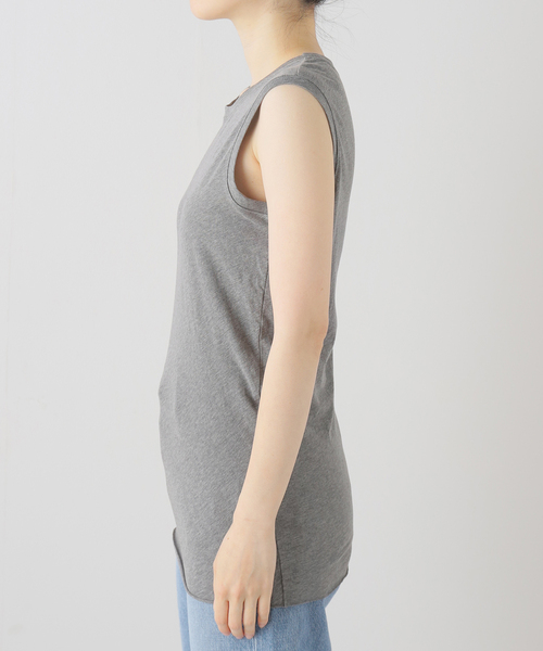 plage(プラージュ)の「Cotton Sheer Twist タンク(タンクトップ・レディース・ホワイト/チャコールグレー/ブラウン/オレンジ・FREE)」の11枚目の写真