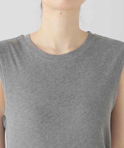 plage(プラージュ)の「Cotton Sheer Twist タンク(タンクトップ・レディース・ホワイト/チャコールグレー/ブラウン/オレンジ・FREE)」の13枚目の写真