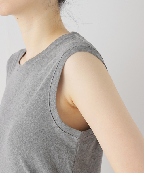 plage(プラージュ)の「Cotton Sheer Twist タンク(タンクトップ・レディース・ホワイト/チャコールグレー/ブラウン/オレンジ・FREE)」の15枚目の写真