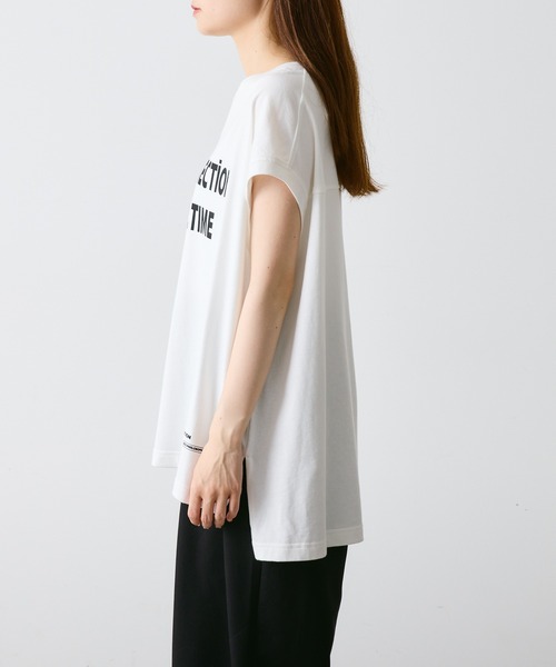 FEEL GOOD CONNECTION AND BLISSFUL TIME(フィールグッドコネクションアンドブリスフルタイム)の「【F&B】オーガンニックコットンフレンチスリーブT(Tシャツ/カットソー・レディース・オフホワイト/チャコールグレー・FREE)」の14枚目の写真
