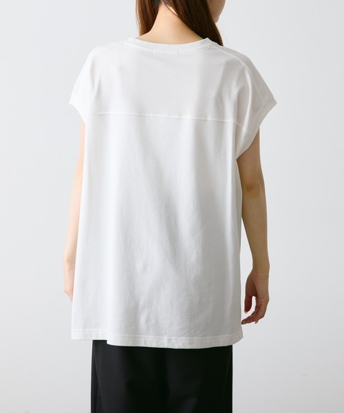 FEEL GOOD CONNECTION AND BLISSFUL TIME(フィールグッドコネクションアンドブリスフルタイム)の「【F&B】オーガンニックコットンフレンチスリーブT(Tシャツ/カットソー・レディース・オフホワイト/チャコールグレー・FREE)」の3枚目の写真