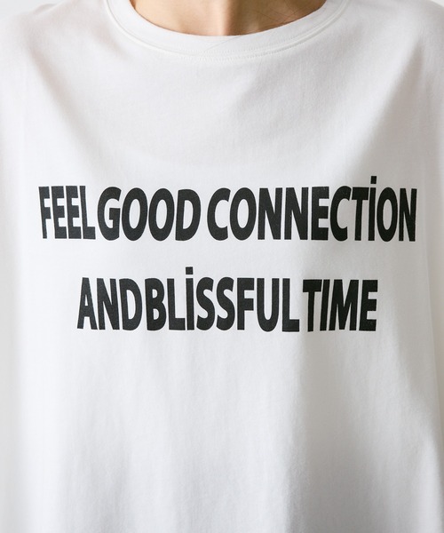 FEEL GOOD CONNECTION AND BLISSFUL TIME(フィールグッドコネクションアンドブリスフルタイム)の「【F&B】オーガンニックコットンフレンチスリーブT(Tシャツ/カットソー・レディース・オフホワイト/チャコールグレー・FREE)」の5枚目の写真