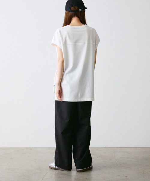 FEEL GOOD CONNECTION AND BLISSFUL TIME(フィールグッドコネクションアンドブリスフルタイム)の「【F&B】オーガンニックコットンフレンチスリーブT(Tシャツ/カットソー・レディース・オフホワイト/チャコールグレー・FREE)」の18枚目の写真
