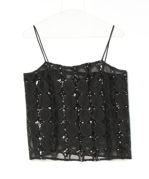 Sara Mallika - sara mallika TULLE SEQUINS CAMI TOPサラマリカ sara mallika（サラ マリカ）の「TULLE SEQUINS CAMI TOP