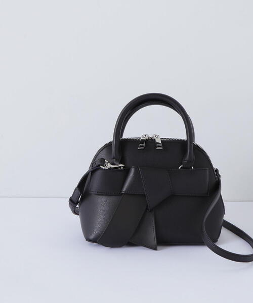 NATURAL BEAUTY BASIC(ナチュラルビューティーベーシック)の「◇ボウリボンミニボストン(ボストンバッグ・レディース・ベージュ/オフホワイト/ブラック・フリ-)」の3枚目の写真