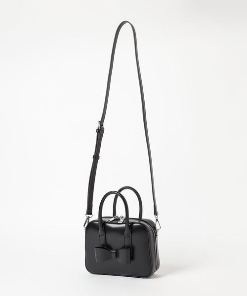LOWRYS FARM（ローリーズファーム）の「リボンボストンＢＡＧ　135877（ボストンバッグ・レディース・ブラック/オフホワイト・FREE）」の7枚目の写真