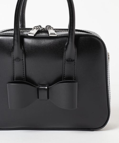 LOWRYS FARM（ローリーズファーム）の「リボンボストンＢＡＧ　135877（ボストンバッグ・レディース・ブラック/オフホワイト・FREE）」の12枚目の写真