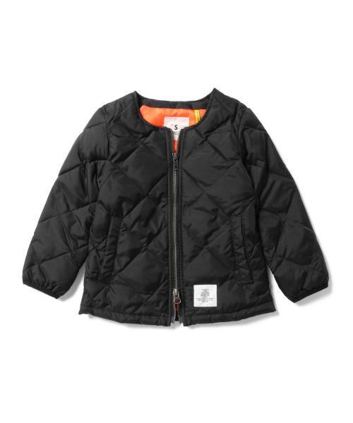 こども ビームス（コドモビームス）の「Smoothy / ノーカラー キルトジャケット (90～130cm)（ブルゾン・キッズ・ブラック/オリーブ/ネイビー・S(90cm～）/L(130cm～)/M(110cm～)）」の5枚目の写真