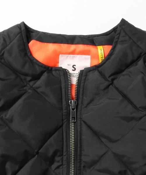 こども ビームス（コドモビームス）の「Smoothy / ノーカラー キルトジャケット (90～130cm)（ブルゾン・キッズ・ブラック/オリーブ/ネイビー・S(90cm～）/L(130cm～)/M(110cm～)）」の7枚目の写真
