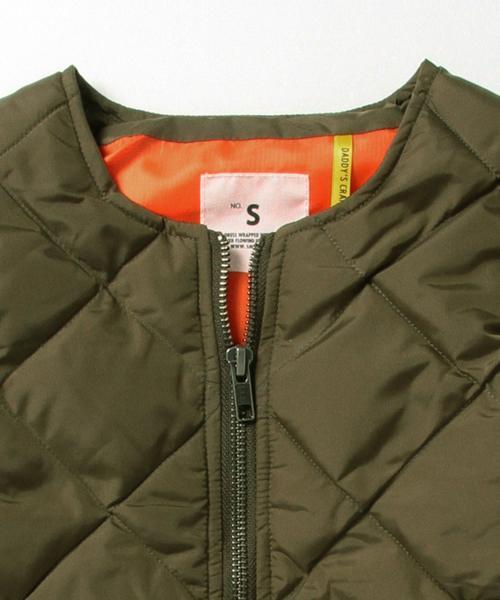 こども ビームス（コドモビームス）の「Smoothy / ノーカラー キルトジャケット (90～130cm)（ブルゾン・キッズ・ブラック/オリーブ/ネイビー・S(90cm～）/L(130cm～)/M(110cm～)）」の17枚目の写真