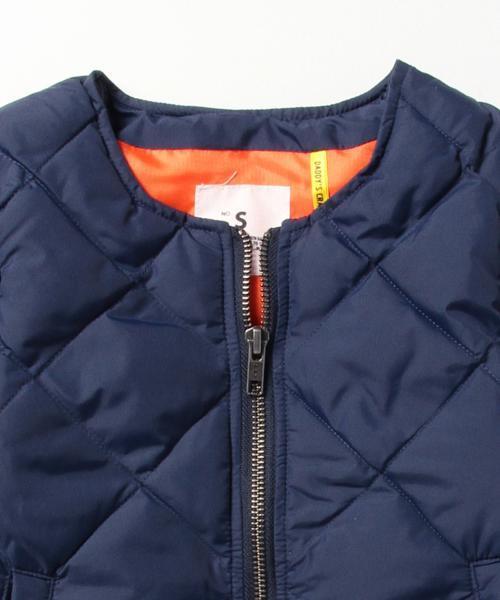 こども ビームス（コドモビームス）の「Smoothy / ノーカラー キルトジャケット (90～130cm)（ブルゾン・キッズ・ブラック/オリーブ/ネイビー・S(90cm～）/L(130cm～)/M(110cm～)）」の13枚目の写真