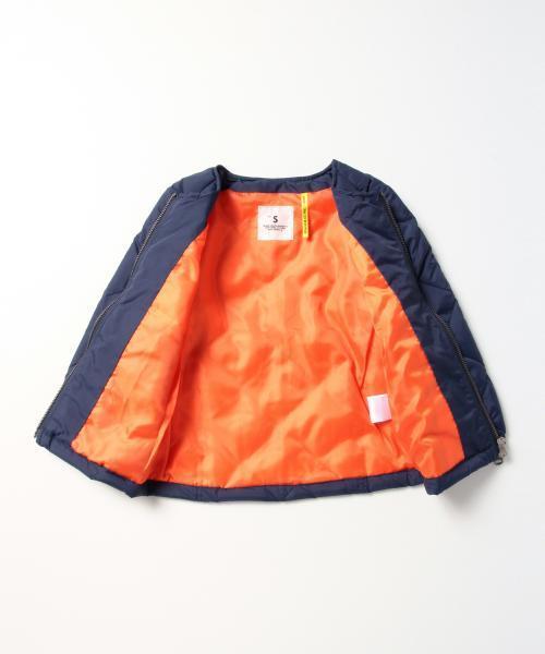 こども ビームス（コドモビームス）の「Smoothy / ノーカラー キルトジャケット (90～130cm)（ブルゾン・キッズ・ブラック/オリーブ/ネイビー・S(90cm～）/L(130cm～)/M(110cm～)）」の15枚目の写真