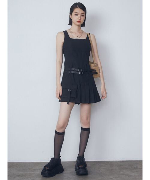 EMODA♢ミニドレス ワンピース EMODA（エモダ）の「ダブルベルトミニワンピース（ワンピース