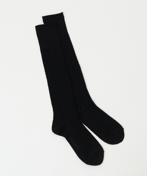 martinique（マルティニーク）の「【CONLEAD /コンリード】クロシェ風レースソックス（ソックス/靴下・レディース・ブラック/ブラウン/ブルーグレー・FREE）」の2枚目の写真