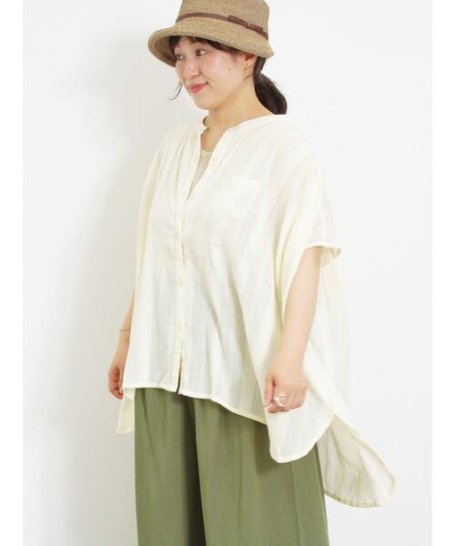 Samansa Mos2（サマンサ モスモス）の「インド楊柳花柄ジャカードチュニック（シャツ/ブラウス・レディース・ブラック/パープル/キナリ/グリーン・F）」の14枚目の写真