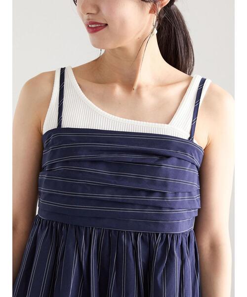 【セール】ストライプベアワンピース（ワンピース）｜Te chichi（テチチ）