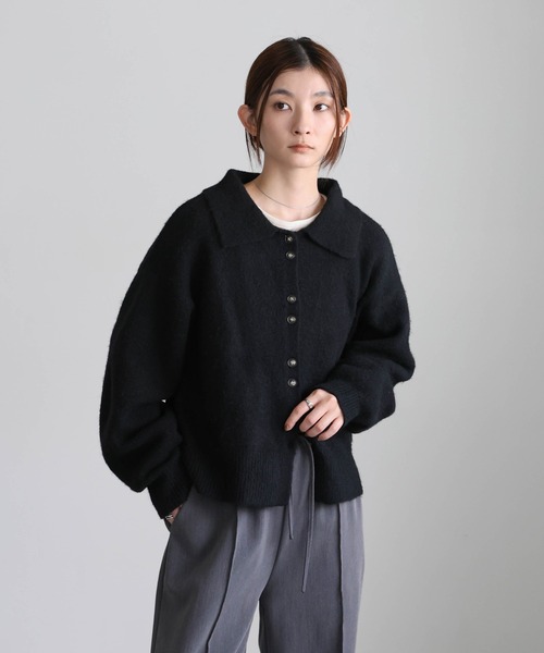 セール】ボタンアップポロカーディガン（カーディガン/ボレロ