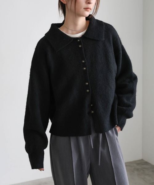 セール】ボタンアップポロカーディガン（カーディガン/ボレロ