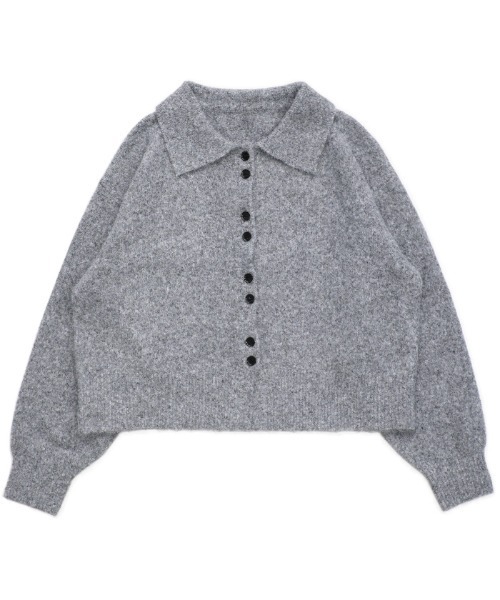 select MOCA(セレクトモカ)の「ボタンアップポロカーディガン(カーディガン/ボレロ・レディース・ブラック/グレー/ベージュ/アイボリー/ブラウン・FREE)」の8枚目の写真