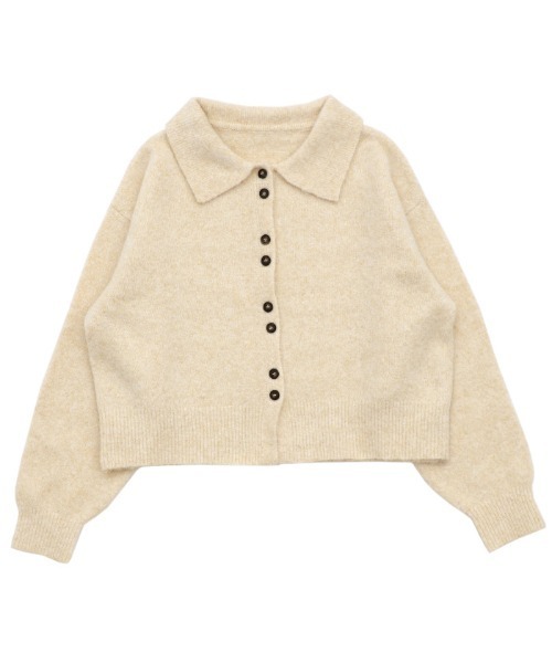 select MOCA(セレクトモカ)の「ボタンアップポロカーディガン(カーディガン/ボレロ・レディース・ブラック/グレー/ベージュ/アイボリー/ブラウン・FREE)」の13枚目の写真