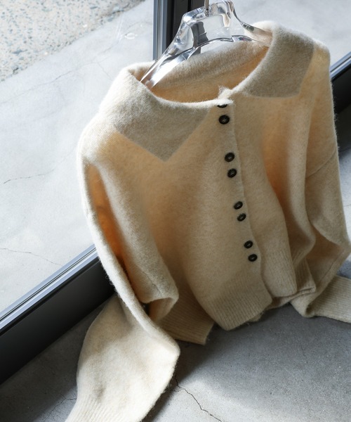 select MOCA(セレクトモカ)の「ボタンアップポロカーディガン(カーディガン/ボレロ・レディース・ブラック/グレー/ベージュ/アイボリー/ブラウン・FREE)」の11枚目の写真