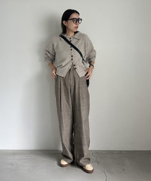 select MOCA(セレクトモカ)の「ボタンアップポロカーディガン(カーディガン/ボレロ・レディース・ブラック/グレー/ベージュ/アイボリー/ブラウン・FREE)」の14枚目の写真