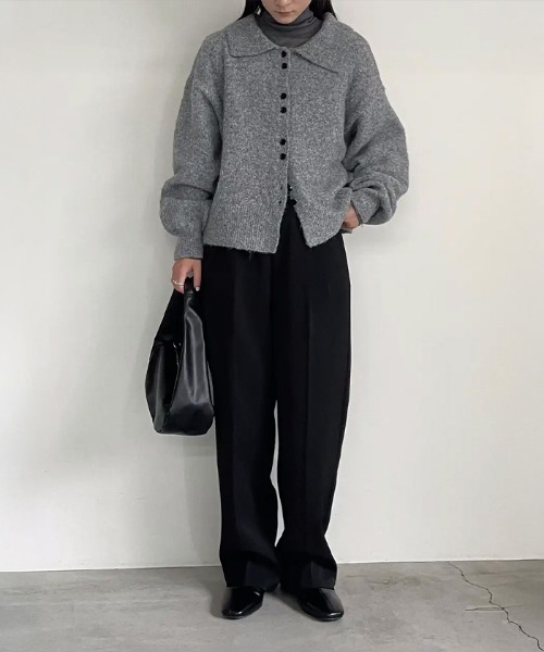 select MOCA(セレクトモカ)の「ボタンアップポロカーディガン(カーディガン/ボレロ・レディース・ブラック/グレー/ベージュ/アイボリー/ブラウン・FREE)」の17枚目の写真