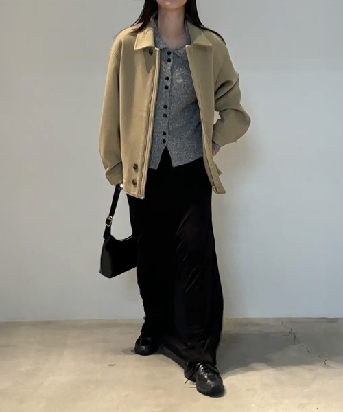 select MOCA(セレクトモカ)の「ボタンアップポロカーディガン(カーディガン/ボレロ・レディース・ブラック/グレー/ベージュ/アイボリー/ブラウン・FREE)」の18枚目の写真