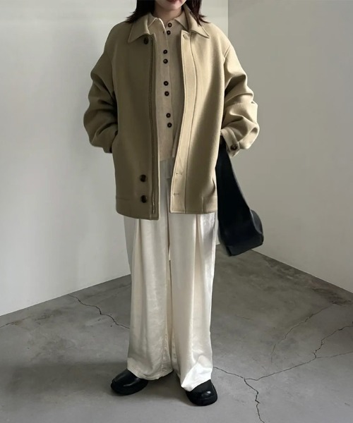 select MOCA(セレクトモカ)の「ボタンアップポロカーディガン(カーディガン/ボレロ・レディース・ブラック/グレー/ベージュ/アイボリー/ブラウン・FREE)」の19枚目の写真