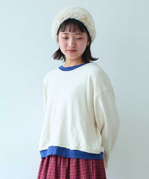 bulle de savon(ビュルデサボン)の「ZIGZAGニット プルオーバー(Tシャツ/カットソー・レディース・アイボリー/ネイビー・FREE)」の6枚目の写真