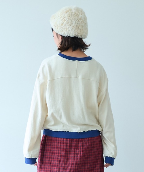 bulle de savon(ビュルデサボン)の「ZIGZAGニット プルオーバー(Tシャツ/カットソー・レディース・アイボリー/ネイビー・FREE)」の7枚目の写真