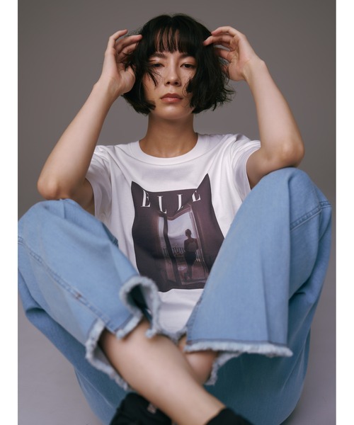 【セール】【ELLE×NERGY】UV Collaboration T-shirts（Tシャツ/カットソー）｜ELLE（エル）