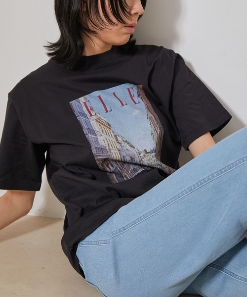 【セール】【ELLE×NERGY】UV Collaboration T-shirts（Tシャツ/カットソー）｜ELLE（エル）