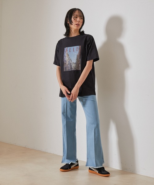 【セール】【ELLE×NERGY】UV Collaboration T-shirts（Tシャツ/カットソー）｜ELLE（エル）