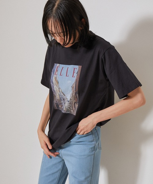【セール】【ELLE×NERGY】UV Collaboration T-shirts（Tシャツ/カットソー）｜ELLE（エル）