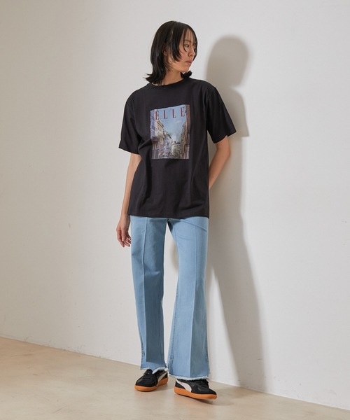 【セール】【ELLE×NERGY】UV Collaboration T-shirts（Tシャツ/カットソー）｜ELLE（エル）