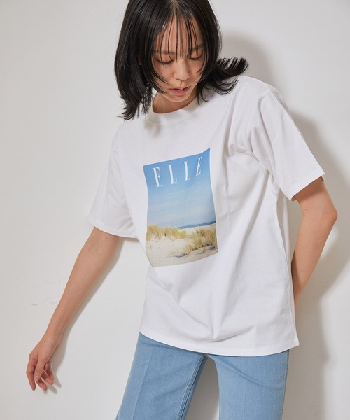 【セール】【ELLE×NERGY】UV Collaboration T-shirts（Tシャツ/カットソー）｜ELLE（エル）