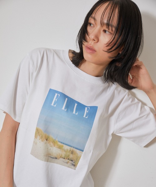 【セール】【ELLE×NERGY】UV Collaboration T-shirts（Tシャツ/カットソー）｜ELLE（エル）