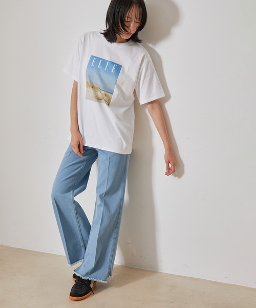 【セール】【ELLE×NERGY】UV Collaboration T-shirts（Tシャツ/カットソー）｜ELLE（エル）