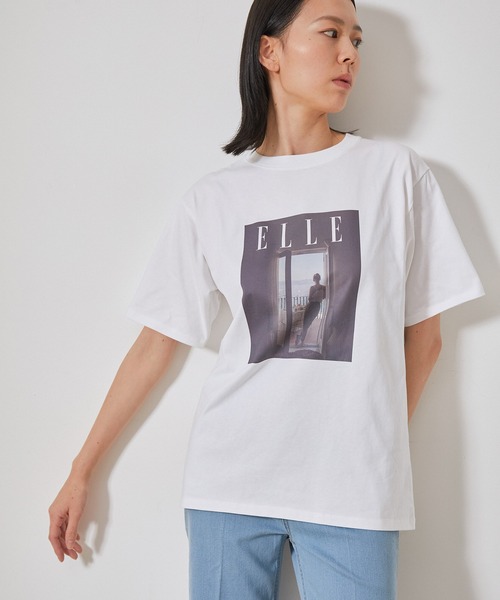 【セール】【ELLE×NERGY】UV Collaboration T-shirts（Tシャツ/カットソー）｜ELLE（エル）