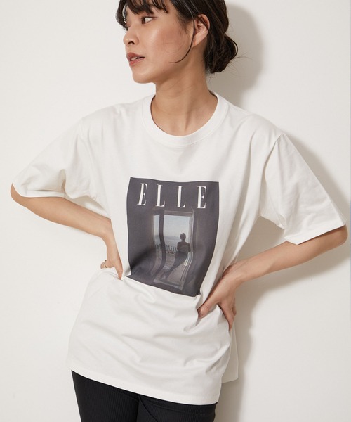 【セール】【ELLE×NERGY】UV Collaboration T-shirts（Tシャツ/カットソー）｜ELLE（エル）