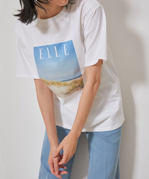 【セール】【ELLE×NERGY】UV Collaboration T-shirts（Tシャツ/カットソー）｜ELLE（エル）