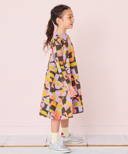 HOGAN RANCH WEAR(ホーガンランチウエア)の「キャンディペーパーナガソデワンピース(ワンピース・キッズ・パープル/ピンク/レッド/グリーン/ブルー/オフホワイト・80/90/95/100/110/120/130/140)」の1枚目の写真