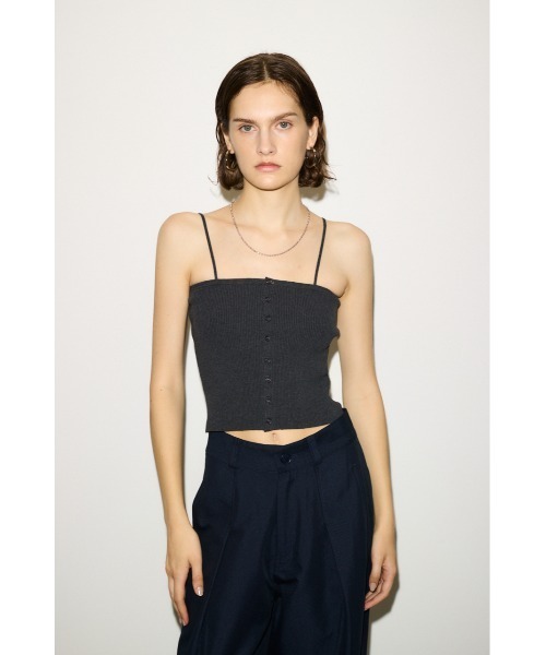 THROW by SLY（スローバイスライ）の「THROW 2WAY KNIT BANDEAU 2ウェイ ニット ブラジャー（キャミソール・レディース・オレンジ/ダークグレー・FREE）」の7枚目の写真