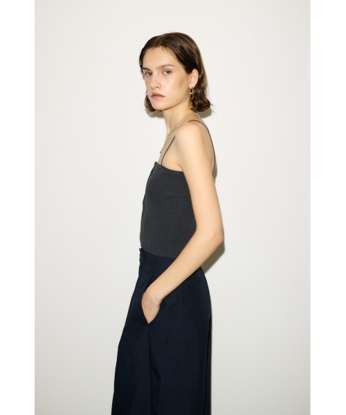 THROW by SLY（スローバイスライ）の「THROW 2WAY KNIT BANDEAU 2ウェイ ニット ブラジャー（キャミソール・レディース・オレンジ/ダークグレー・FREE）」の6枚目の写真